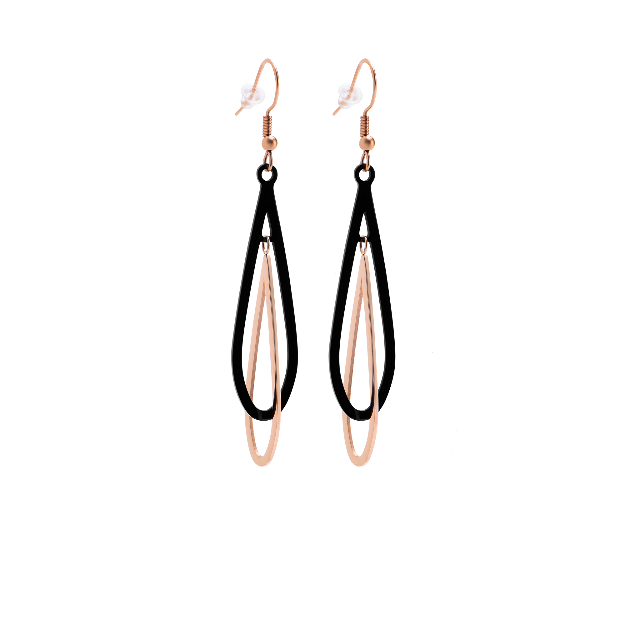 Troli Elegantní bicolor náušnice z oceli VSE009RB-PET