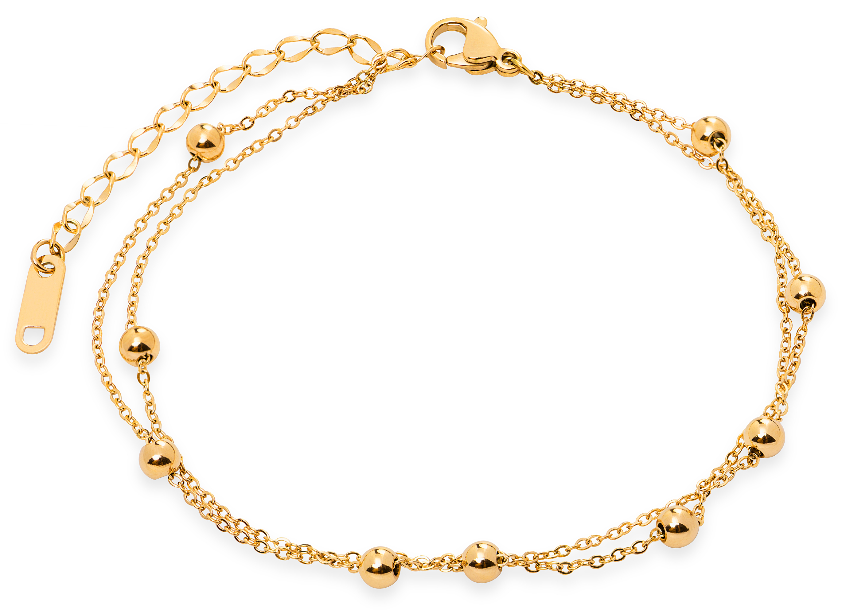 Troli Moderní pozlacený náramek z oceli Globe Gold