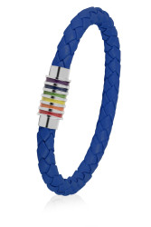 Troli Modrý kožený náramek s magnetickou sponou