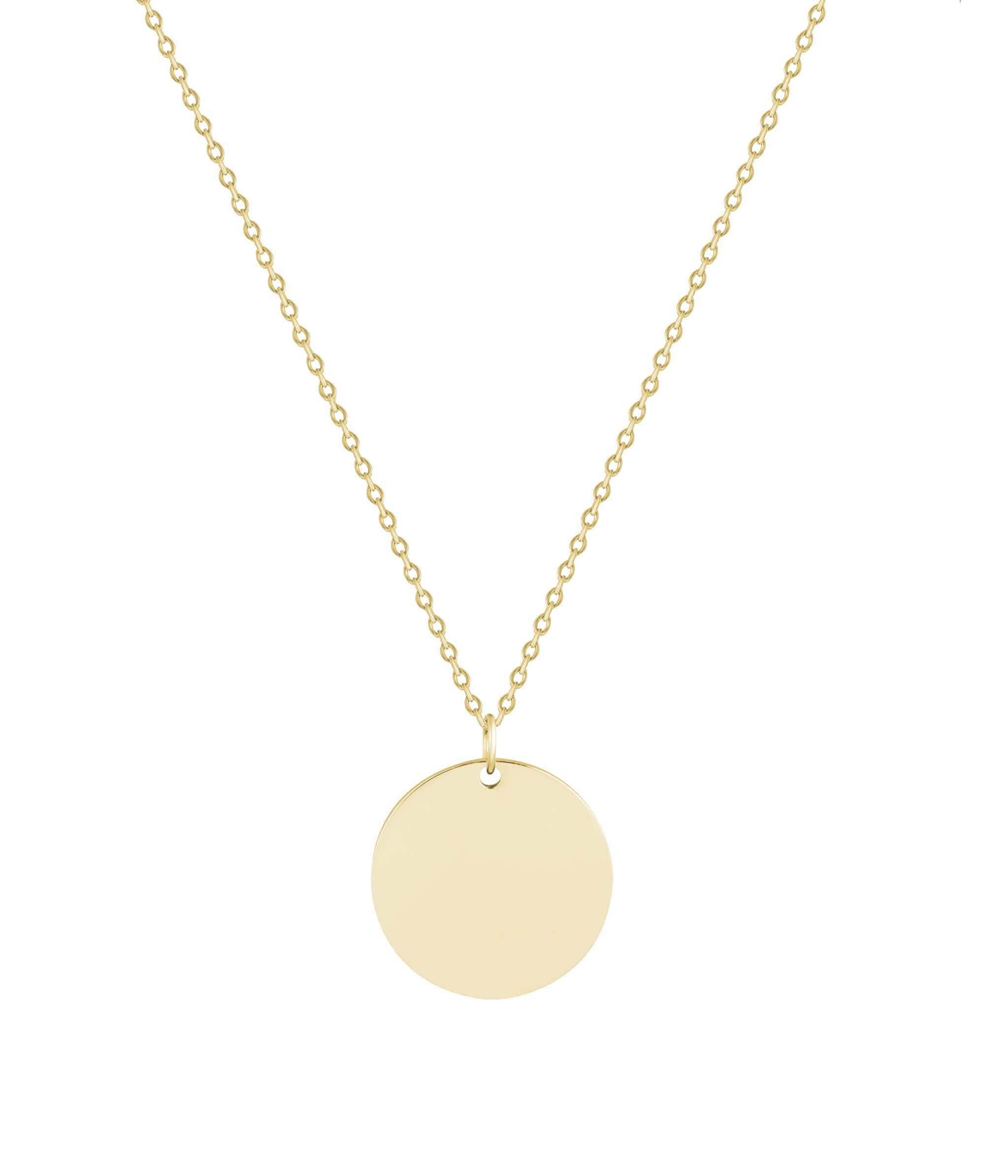 Troli Pozlacený ocelový náhrdelník s kruhovým přívěskem