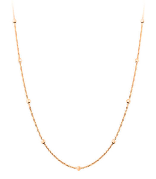 Troli Růžově pozlacený kuličkový náhrdelník