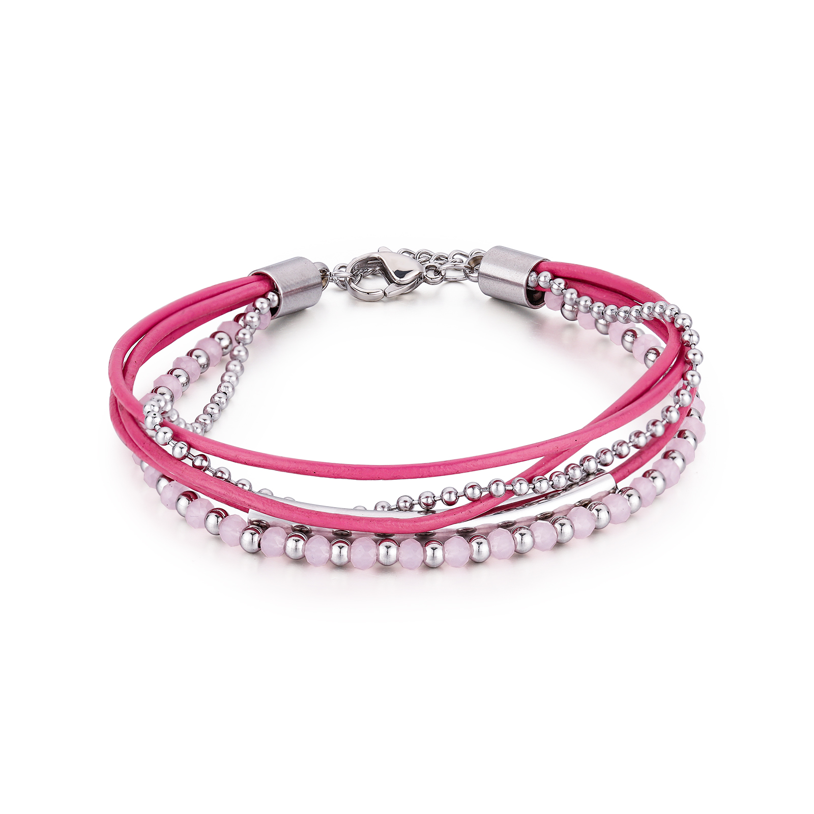 Troli Růžový korálkový náramek VESB0521S-C