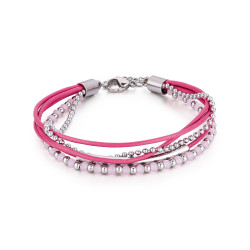 Troli Růžový korálkový náramek VESB0521S-C