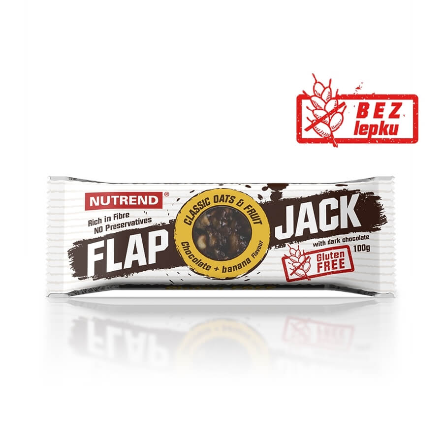 Tyčinka Nutrend FlapJack Gluten Free 100g čokoláda+kokos s hořkou čokoládou