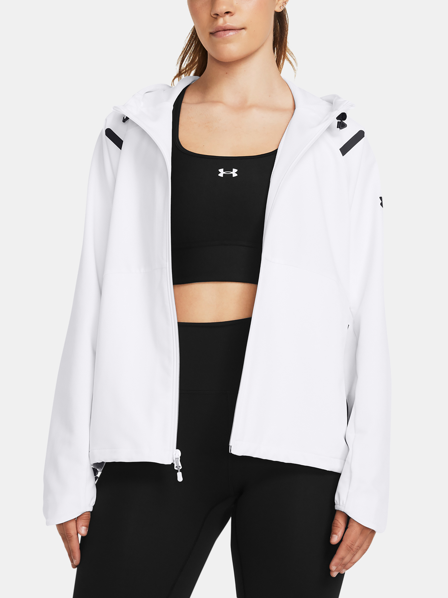Under Armour Bunda Unstoppable Hooded Jacket-WHT - Dámské