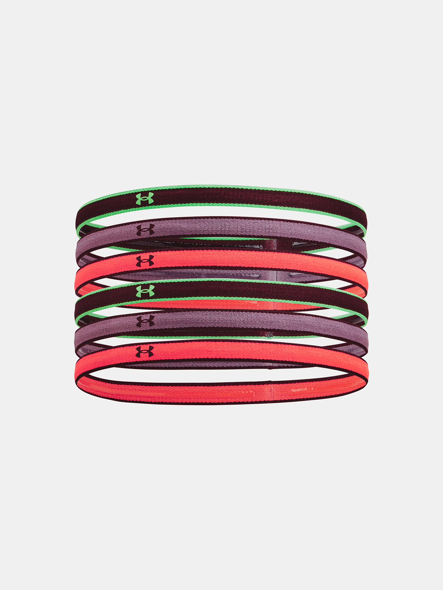 Under Armour Čelenky UA Mini Headbands (6pk)-MRN - Dámské