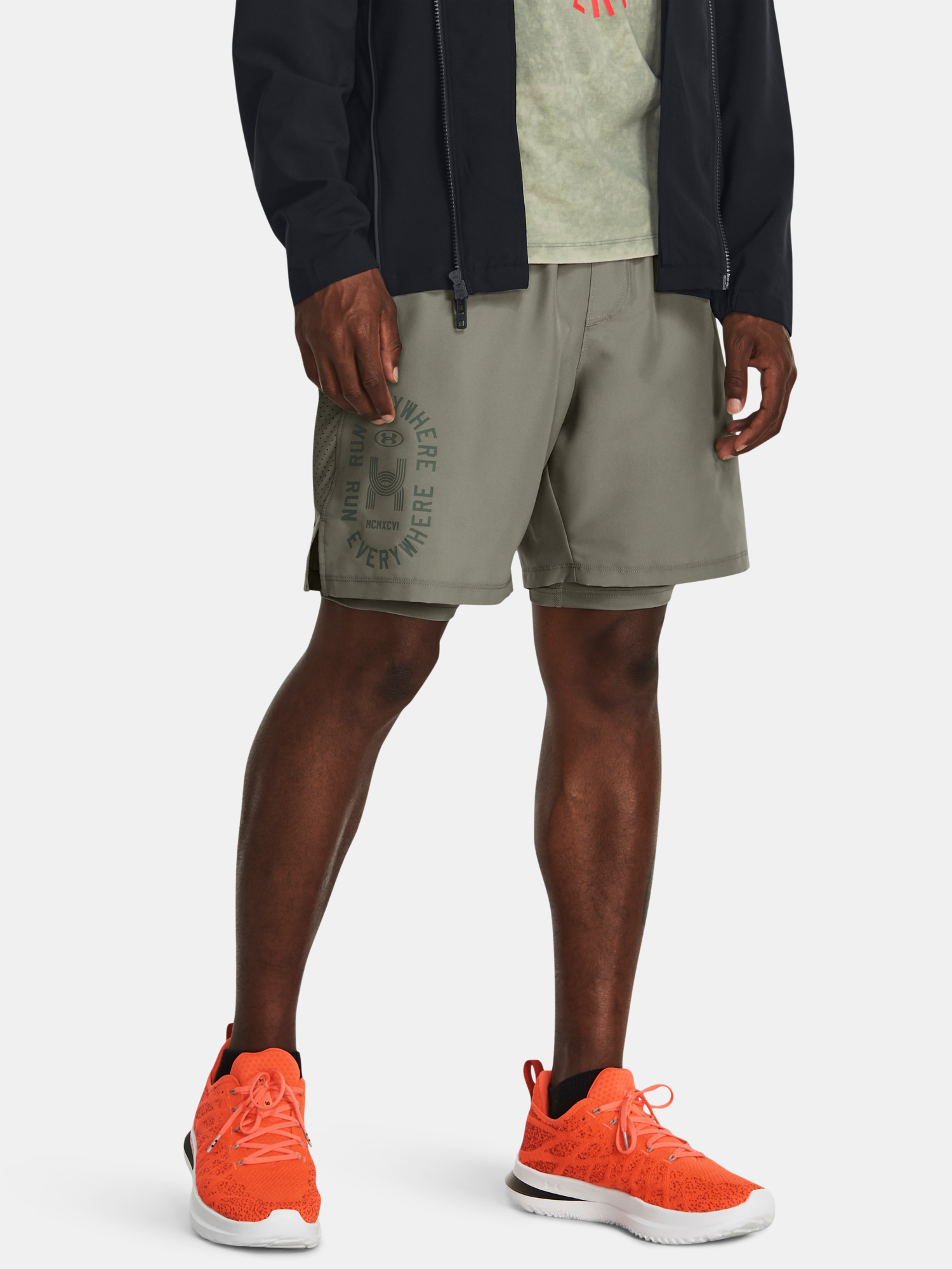 Under Armour Kraťasy RUN ANYWHERE SHORT-GRN - Pánské