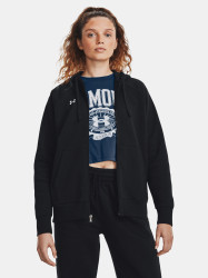 Under Armour Mikina UA Rival Fleece FZ Hoodie-BLK - Dámské