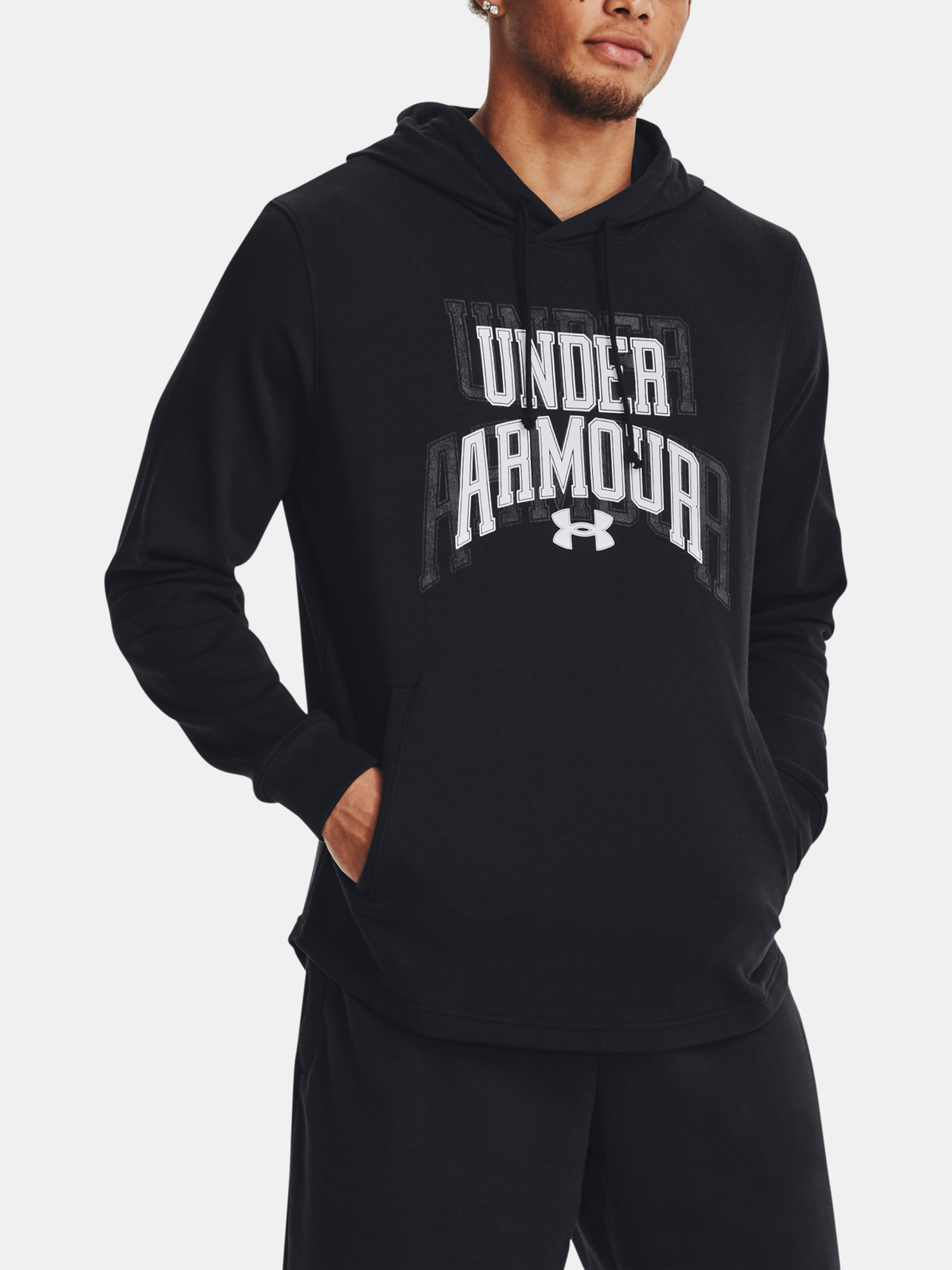 Under Armour Mikina UA Rival Terry Graphic HD-BLK - Pánské