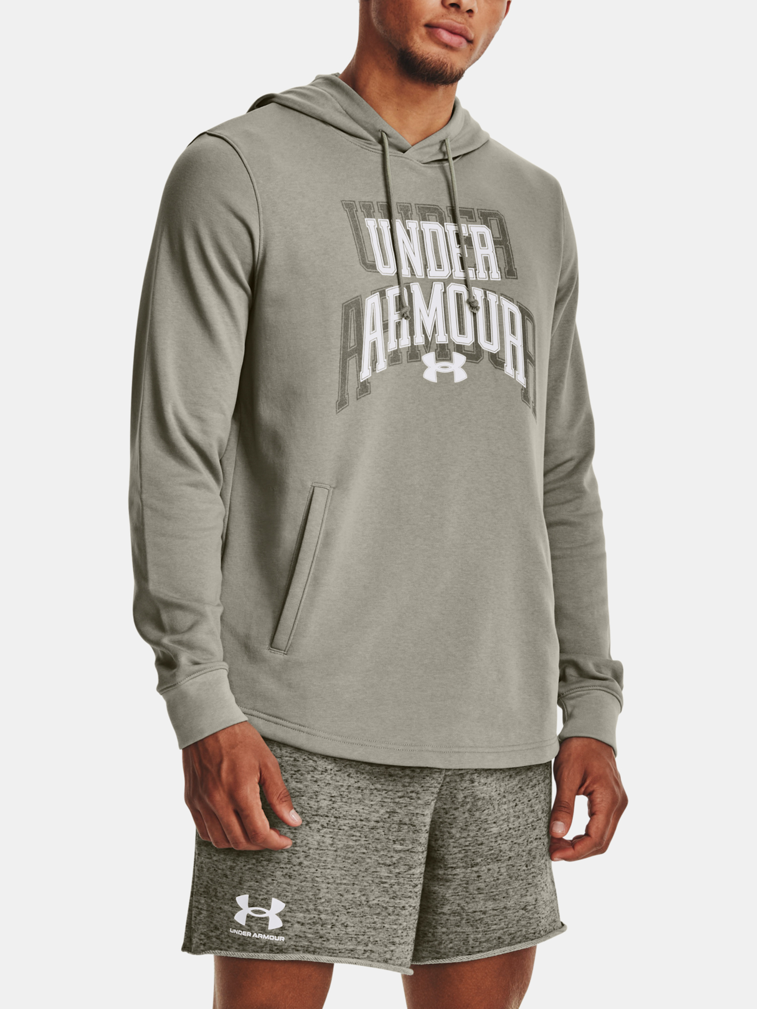 Under Armour Mikina UA Rival Terry Graphic HD-GRN - Pánské