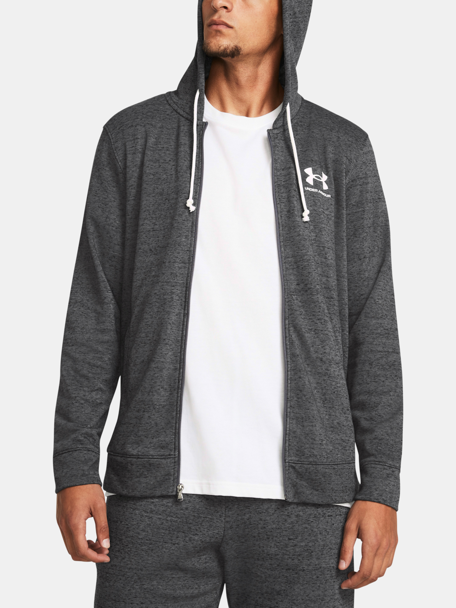 Under Armour Mikina UA Rival Terry LC FZ-GRY - Pánské