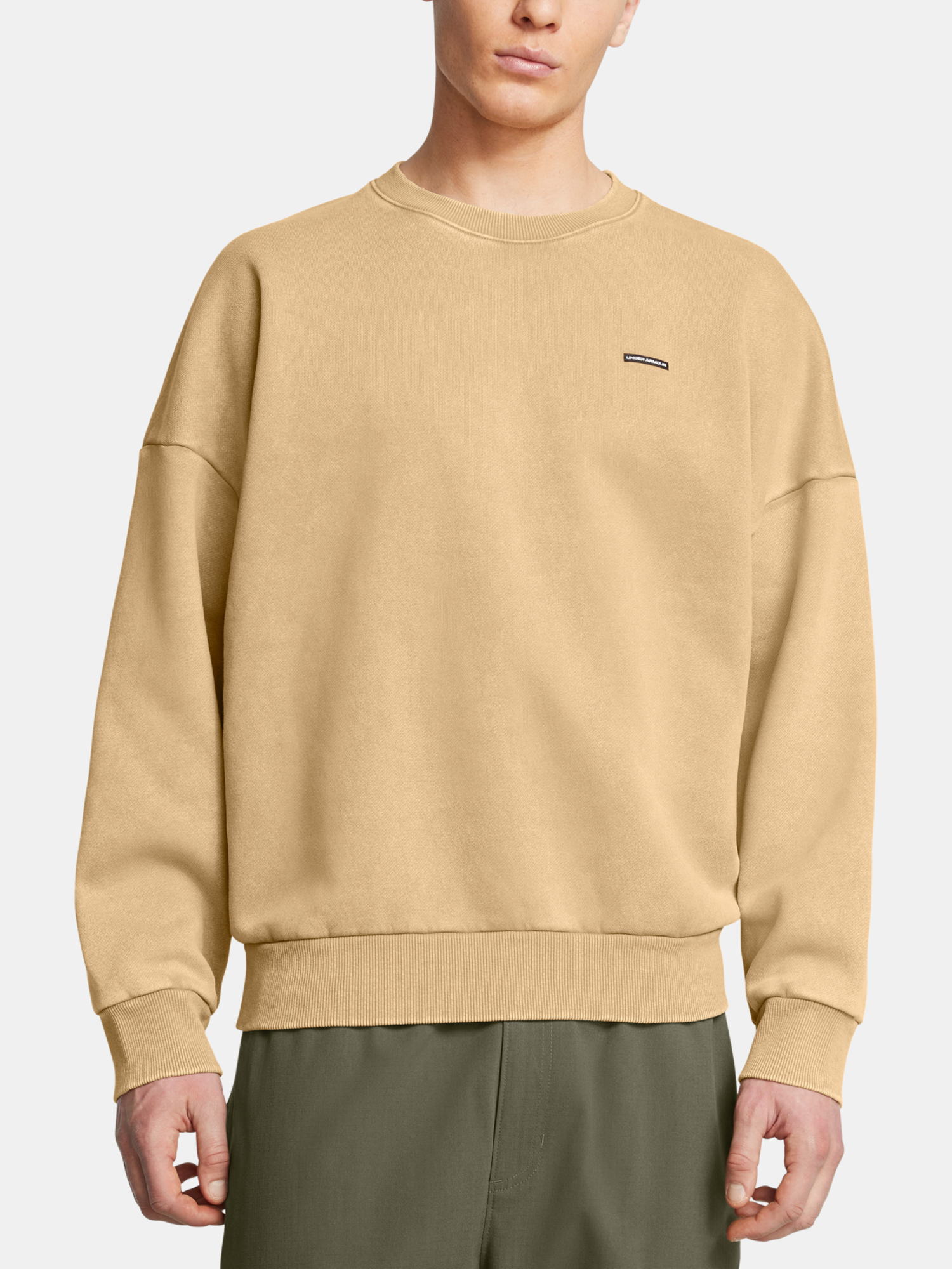 Under Armour Pánská mikina UA Icon HWT Flc Wash OS Crew - Pánské