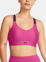 Under Armour Podprsenka UA Infinity Mid 2.0 Rib Bra-PNK - Dámské