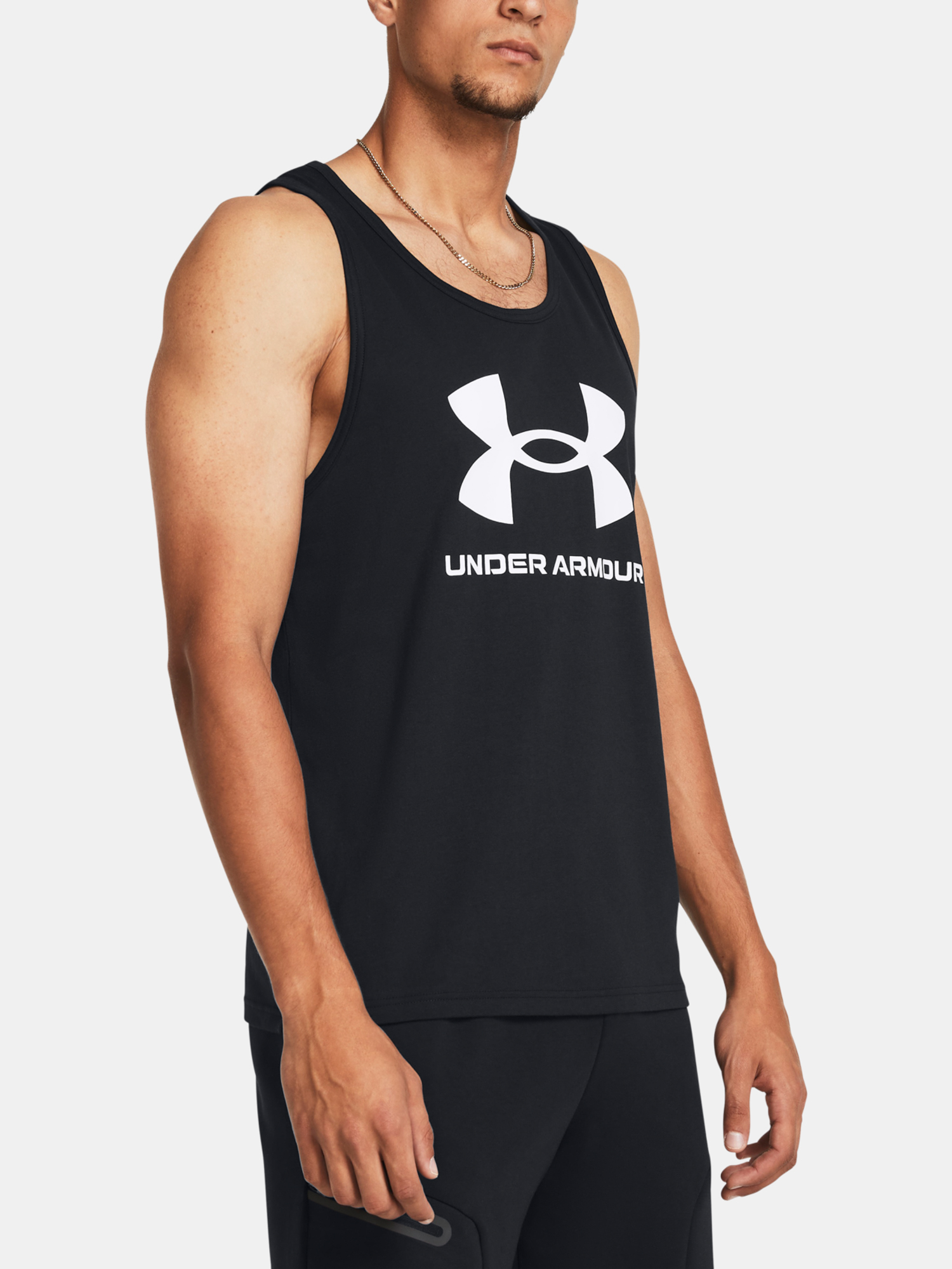 Under Armour Tílko UA SPORTSTYLE LOGO TANK-BLK - Pánské