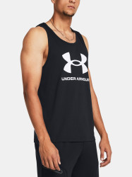 Under Armour Tílko UA SPORTSTYLE LOGO TANK-BLK - Pánské