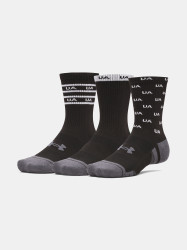 Unisexové ponožky Under Armour UA Perf Tech Nov 3pk Crew-BLK - unisex