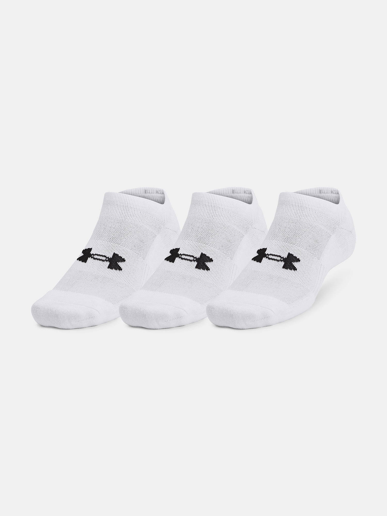 Unisexové ponožky Under Armour Unisex UA TC 3pk No Show-WHT - unisex
