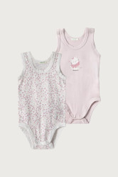 United Colors of Benetton  body dětské bavlněné s elastanem 2-pack