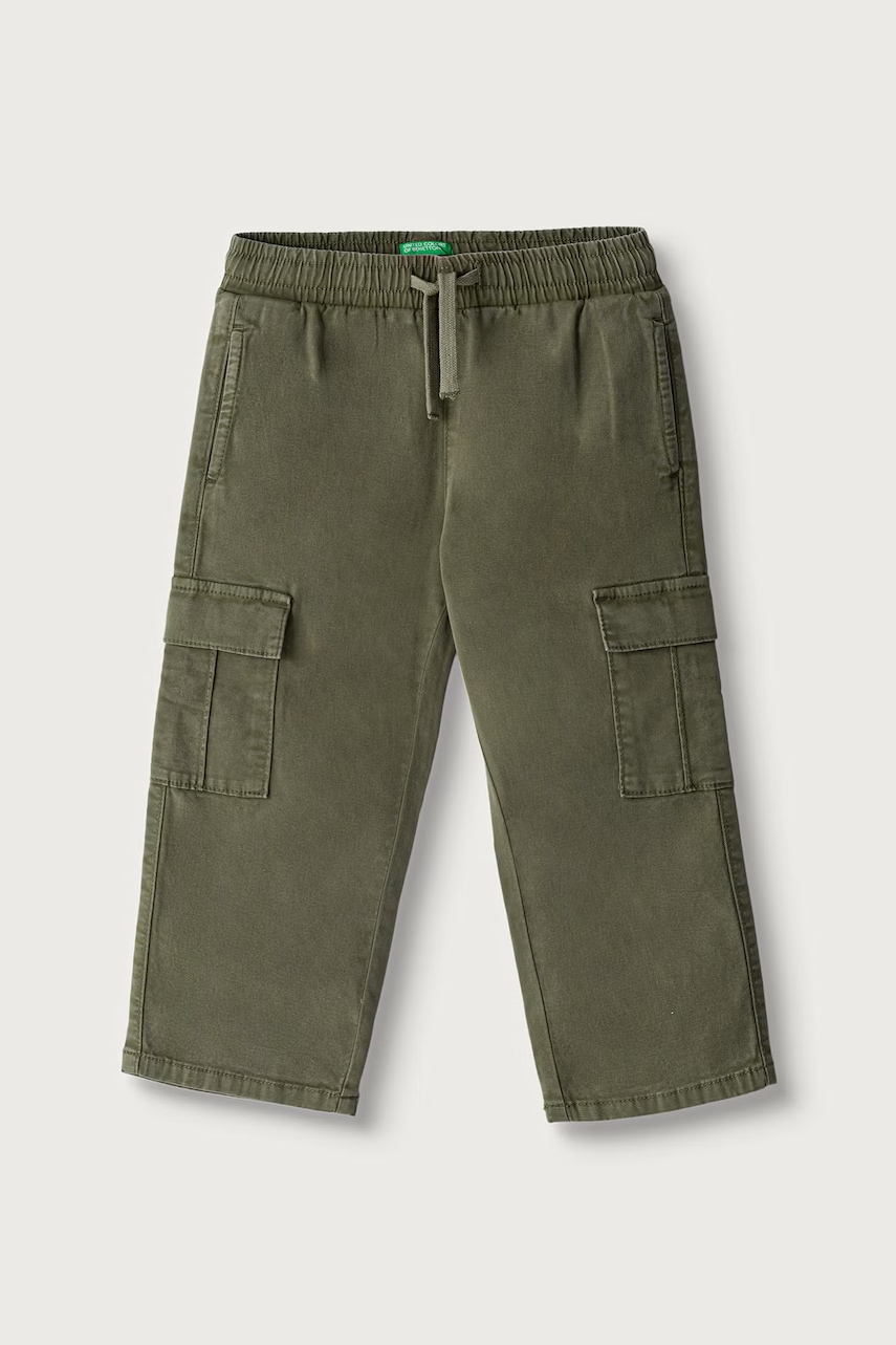 United Colors of Benetton  Boyfriend kalhoty dětské bavlněné s elastanem