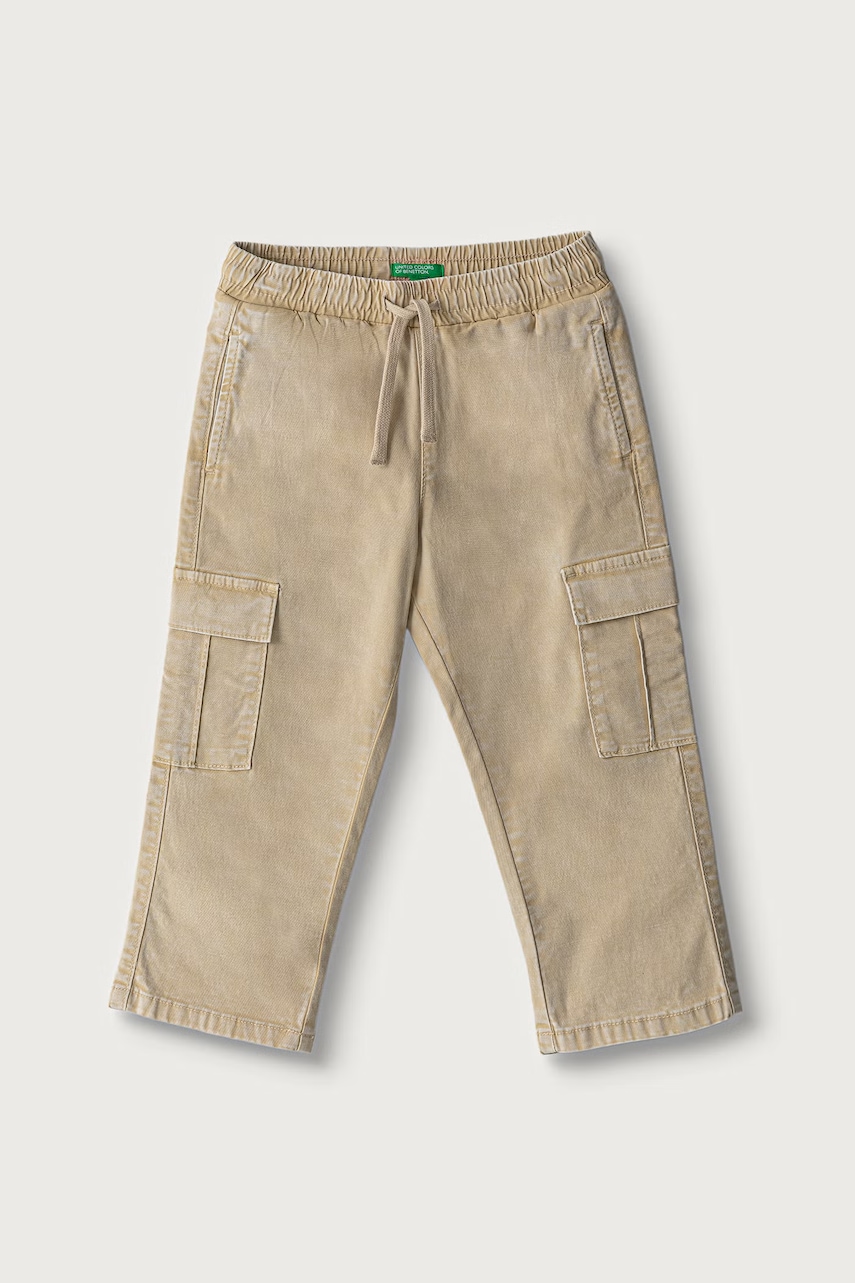 United Colors of Benetton  Boyfriend kalhoty dětské bavlněné s elastanem