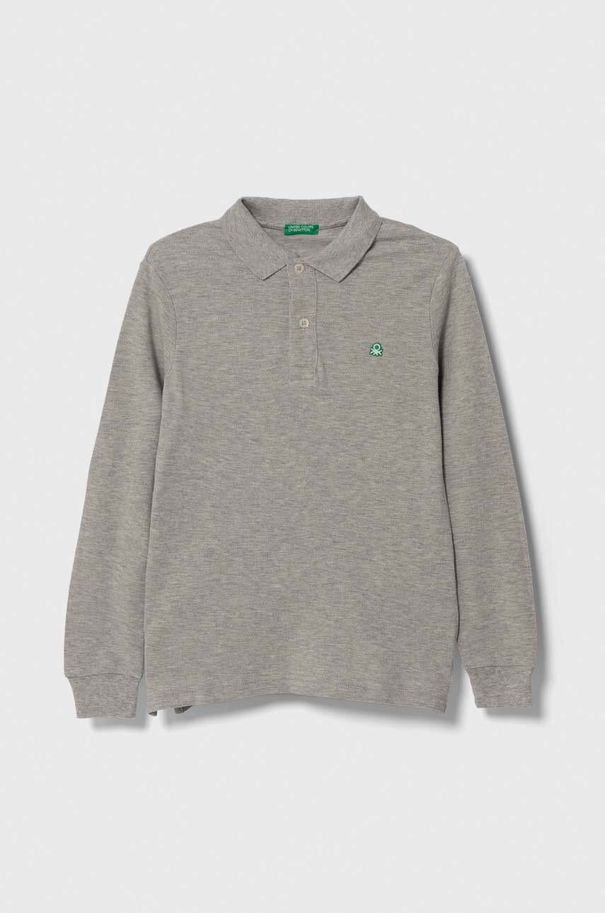 United Colors of Benetton  Dětské bavlněné tričko s dlouhým rukávem
