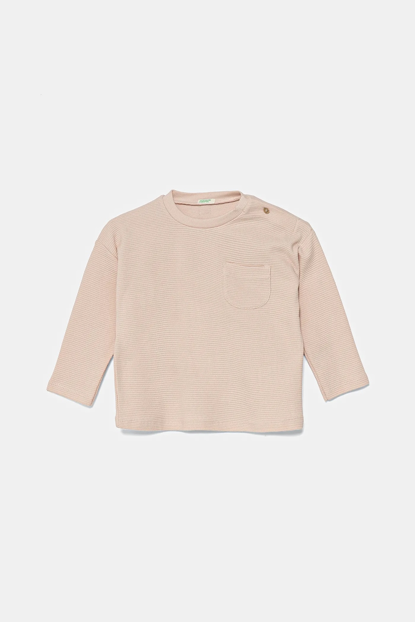 United Colors of Benetton  Dětské bavlněné tričko s dlouhým rukávem