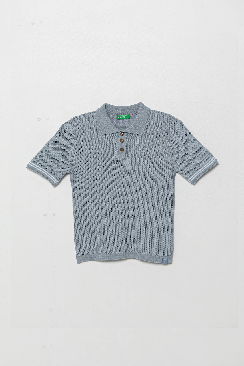 United Colors of Benetton  Dětské polo tričko ze lněné směsi