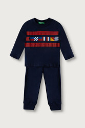 United Colors of Benetton  dvoudílné pyžamo dětské bavlněné s elastanem