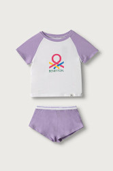 United Colors of Benetton  dvoudílné pyžamo dětské bavlněné s elastanem