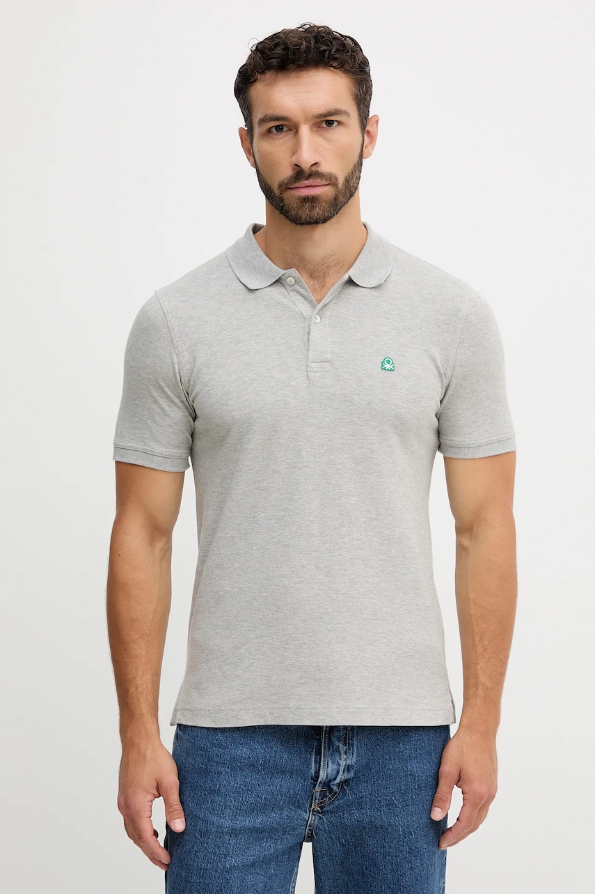 United Colors of Benetton  polo pánské bavlněné s elastanem