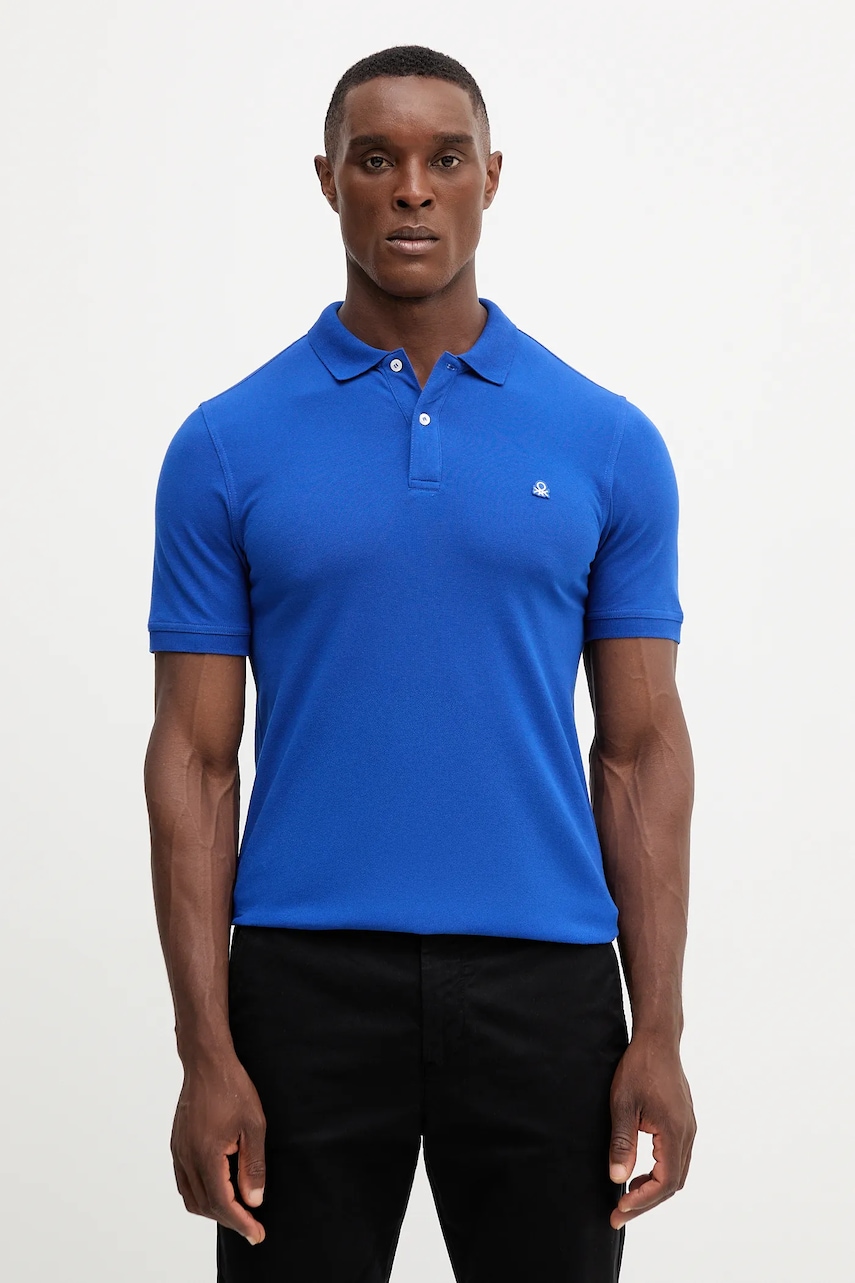 United Colors of Benetton  polo pánské bavlněné s elastanem