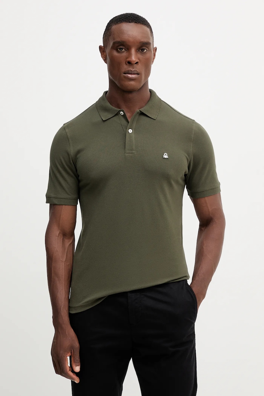 United Colors of Benetton  polo pánské bavlněné s elastanem