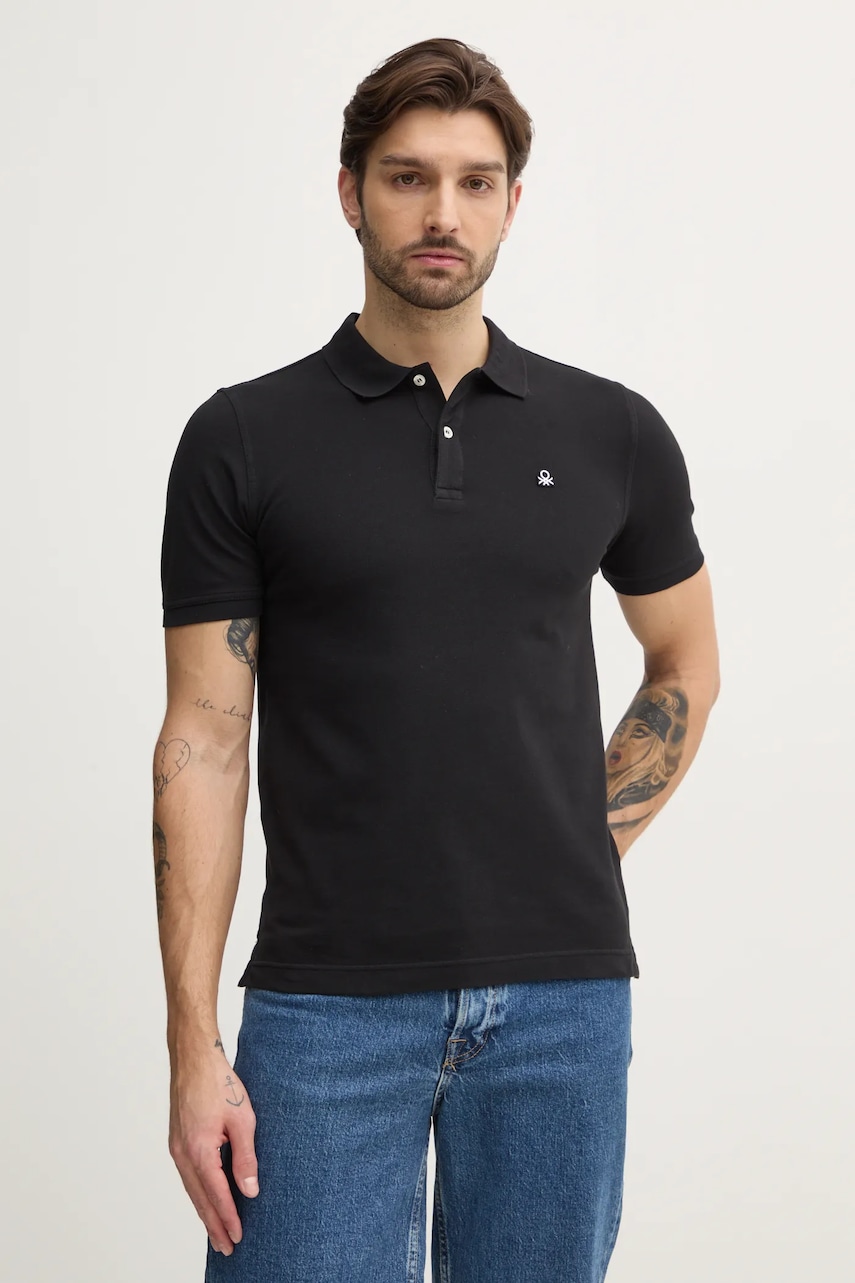 United Colors of Benetton  polo pánské bavlněné s elastanem