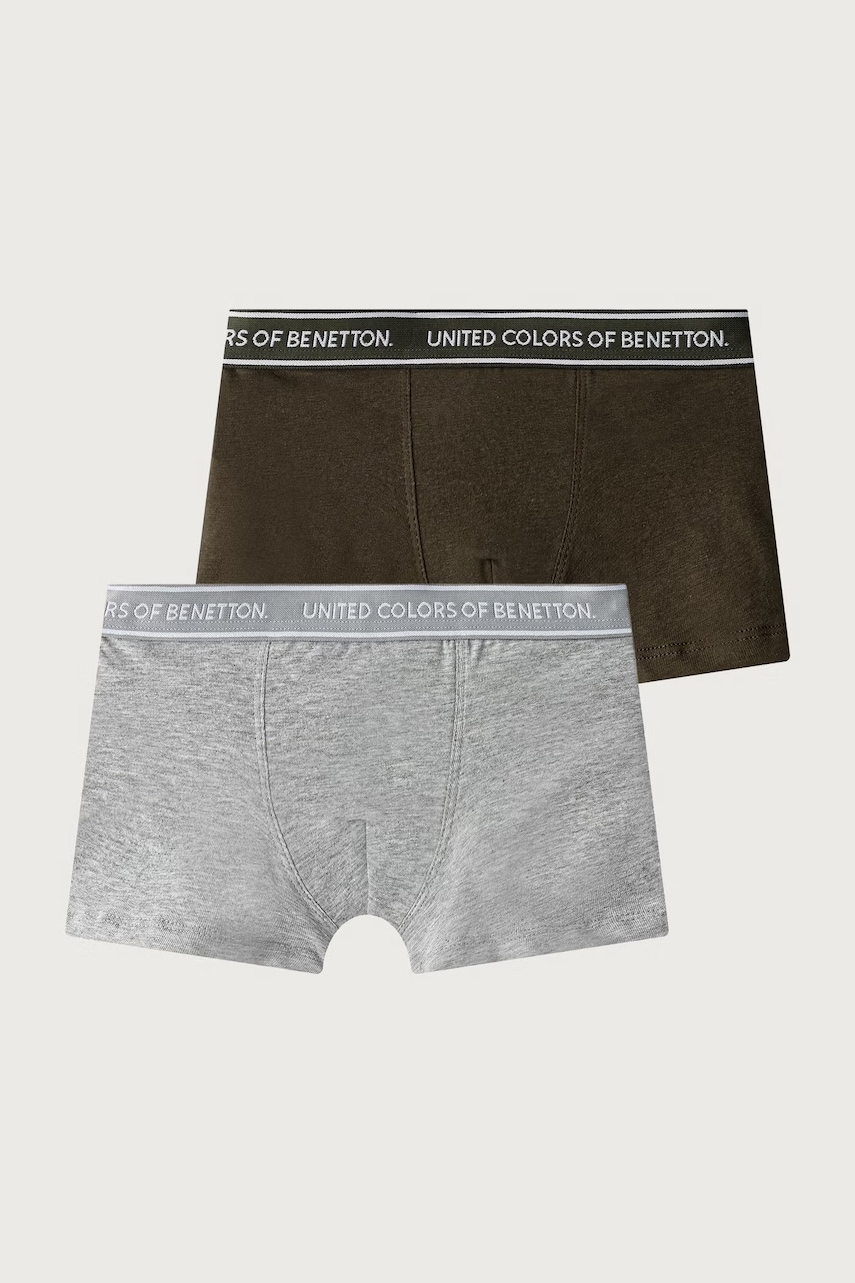 United Colors of Benetton  přiléhavé boxerky dětské bavlněné s elastanem 2-pack