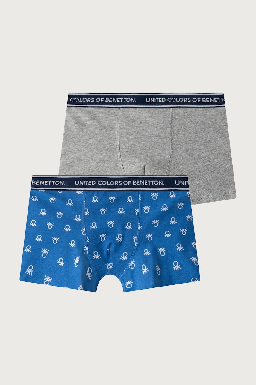 United Colors of Benetton  přiléhavé boxerky dětské bavlněné s elastanem 2-pack
