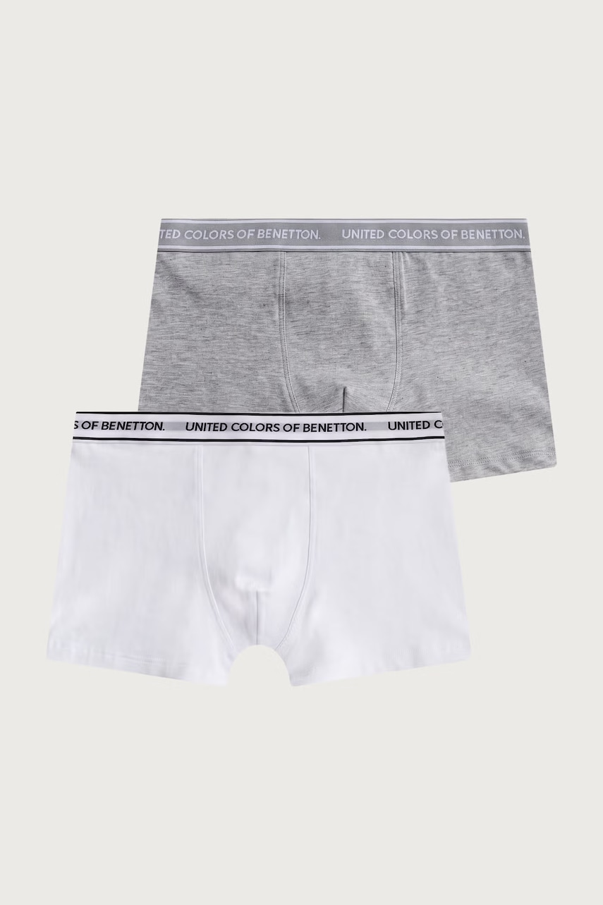 United Colors of Benetton  přiléhavé boxerky dětské bavlněné s elastanem 2-pack