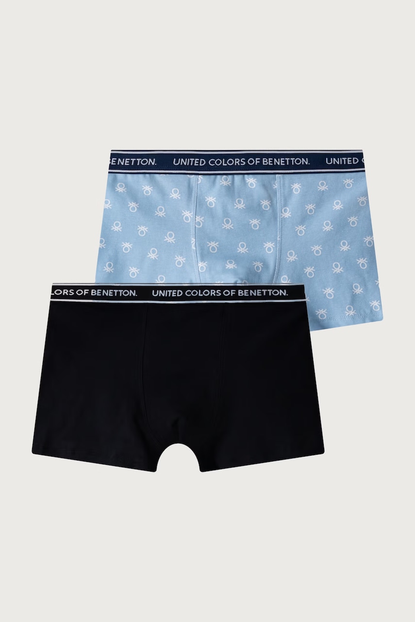 United Colors of Benetton  přiléhavé boxerky dětské bavlněné s elastanem 2-pack