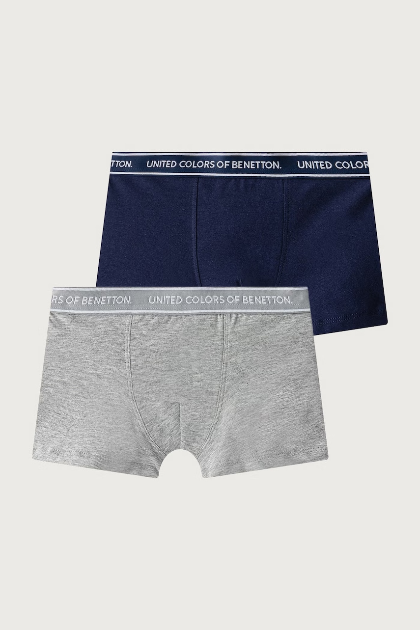 United Colors of Benetton  přiléhavé boxerky dětské bavlněné s elastanem 2-pack