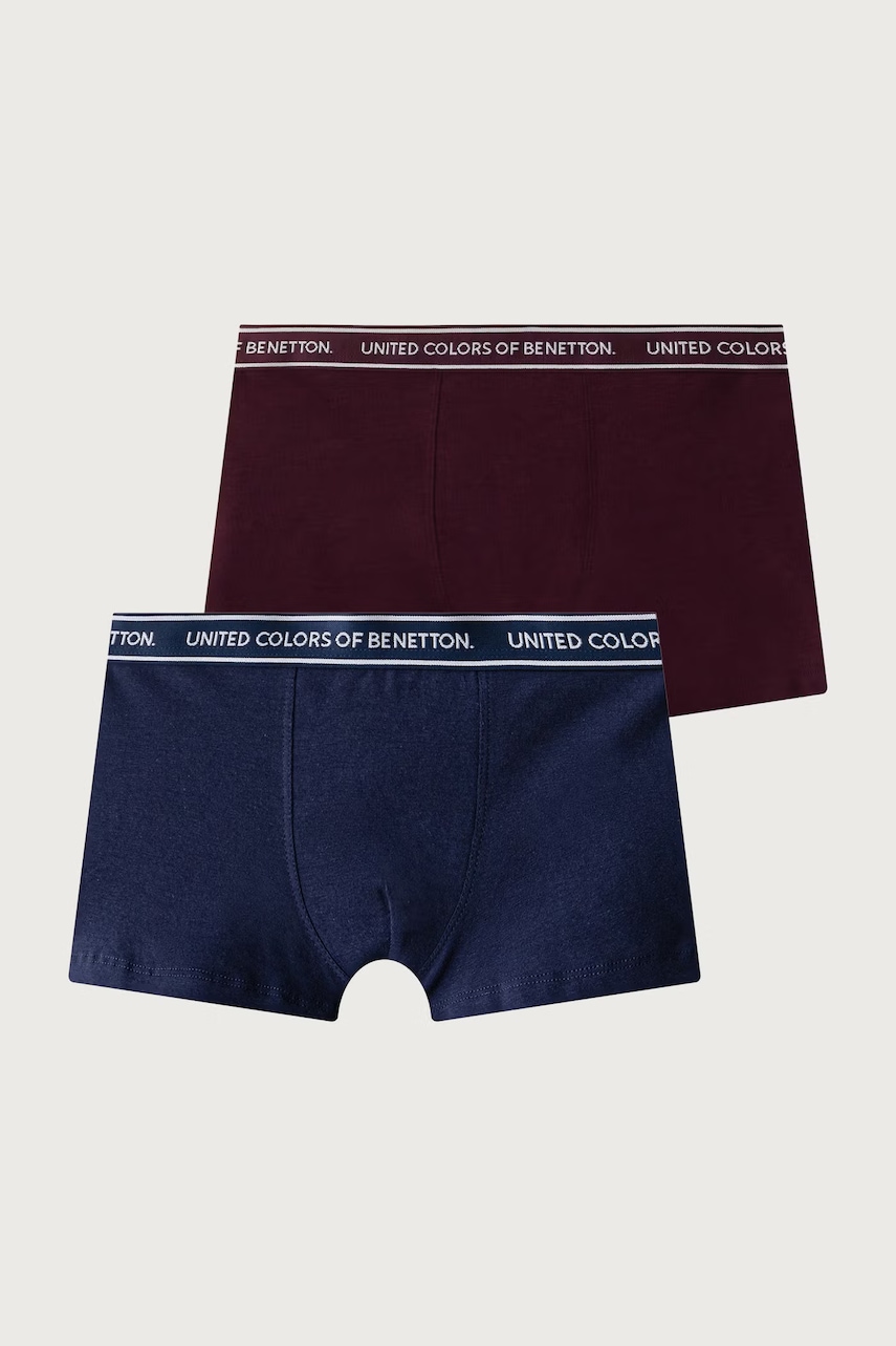 United Colors of Benetton  přiléhavé boxerky dětské bavlněné s elastanem 2-pack