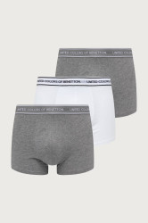 United Colors of Benetton  přiléhavé boxerky pánské bavlněné s elastanem 3-pack