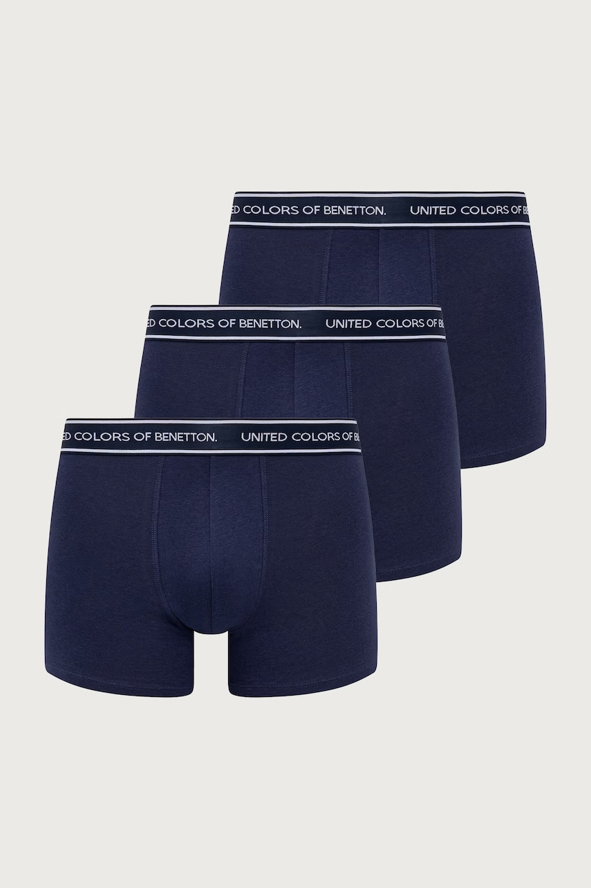 United Colors of Benetton  přiléhavé boxerky pánské bavlněné s elastanem 3-pack