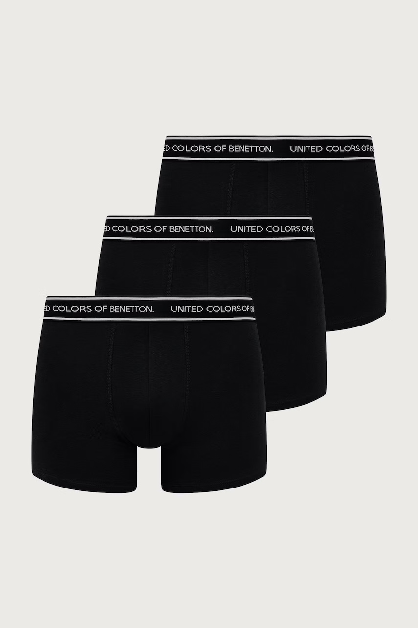 United Colors of Benetton  přiléhavé boxerky pánské bavlněné s elastanem 3-pack