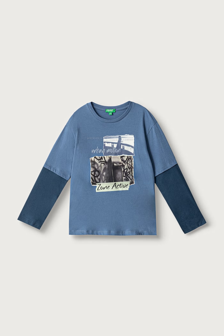United Colors of Benetton  tričko s dlouhým rukávem dětské bavlněné