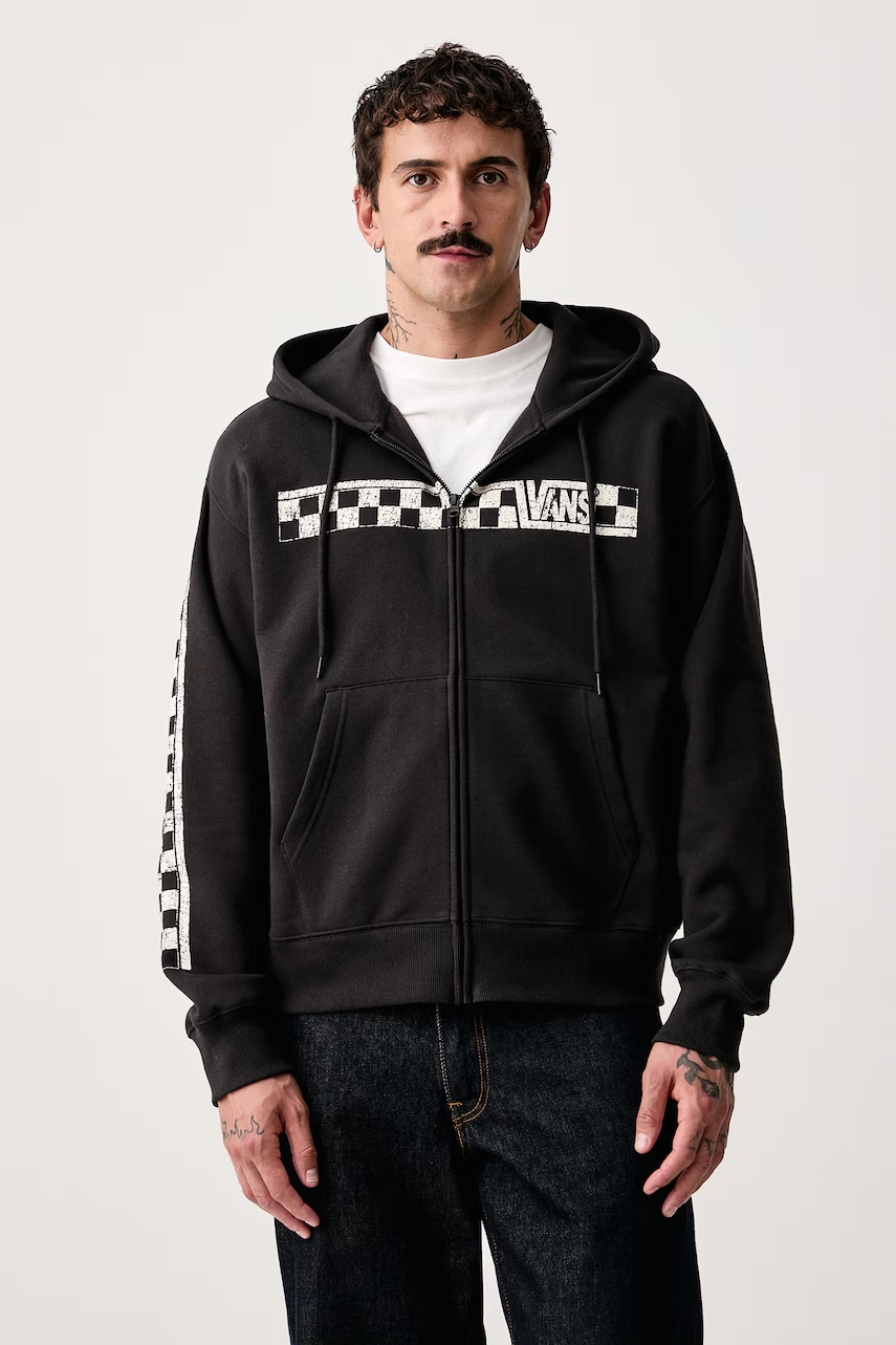 Vans  rozepínací mikina s kapucí pánská s bavlnou