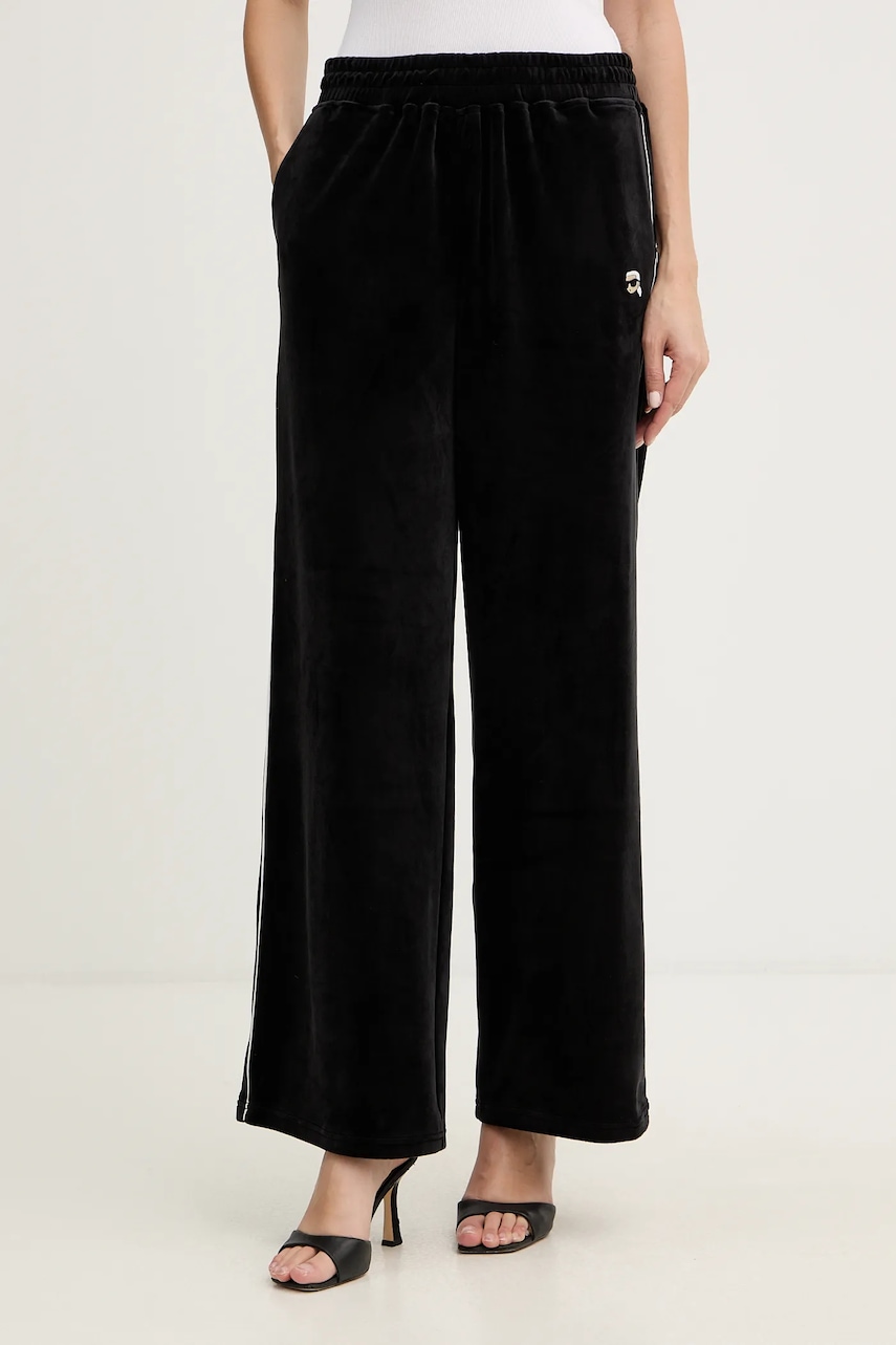 Velurové teplákové kalhoty Karl Lagerfeld IKON