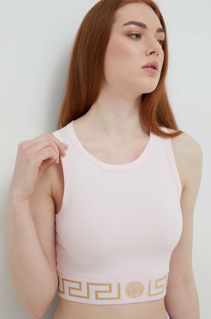 Versace  crop top dámský bavlněný s elastanem