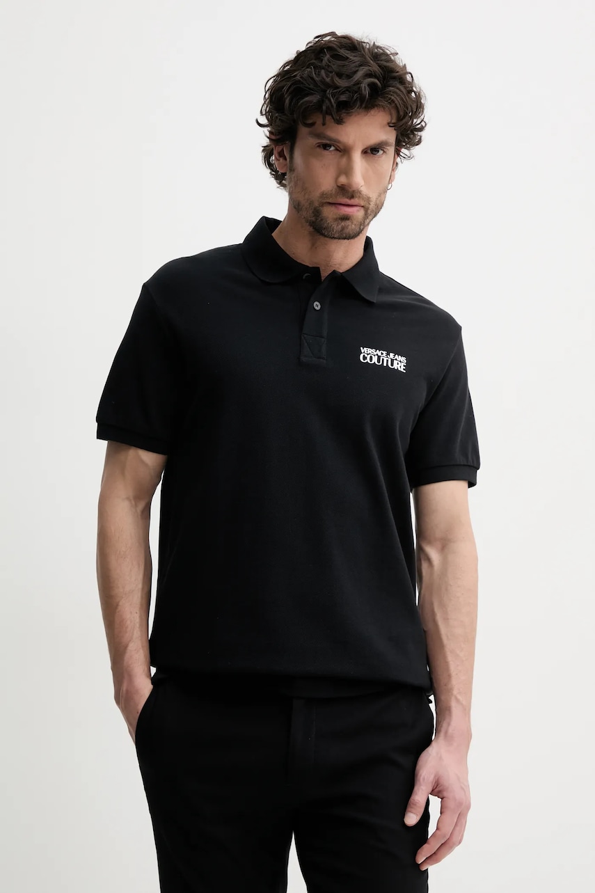 Versace Jeans Couture  Bavlněné polo tričko