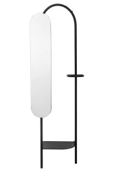 Věšák na oblečení se zrcadlem Bloomingville Belen 58 x 185 x 45 cm