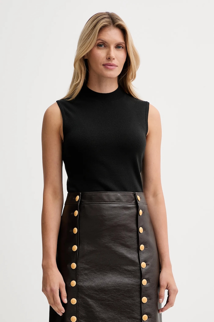 Vesta Calvin Klein dámská, černá barva, s pologolfem, LV044D316G