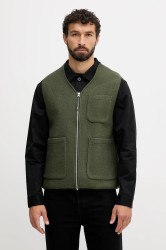 Vesta s přídavkem vlny United Colors of Benetton zelená barva, 24RDUJ00R